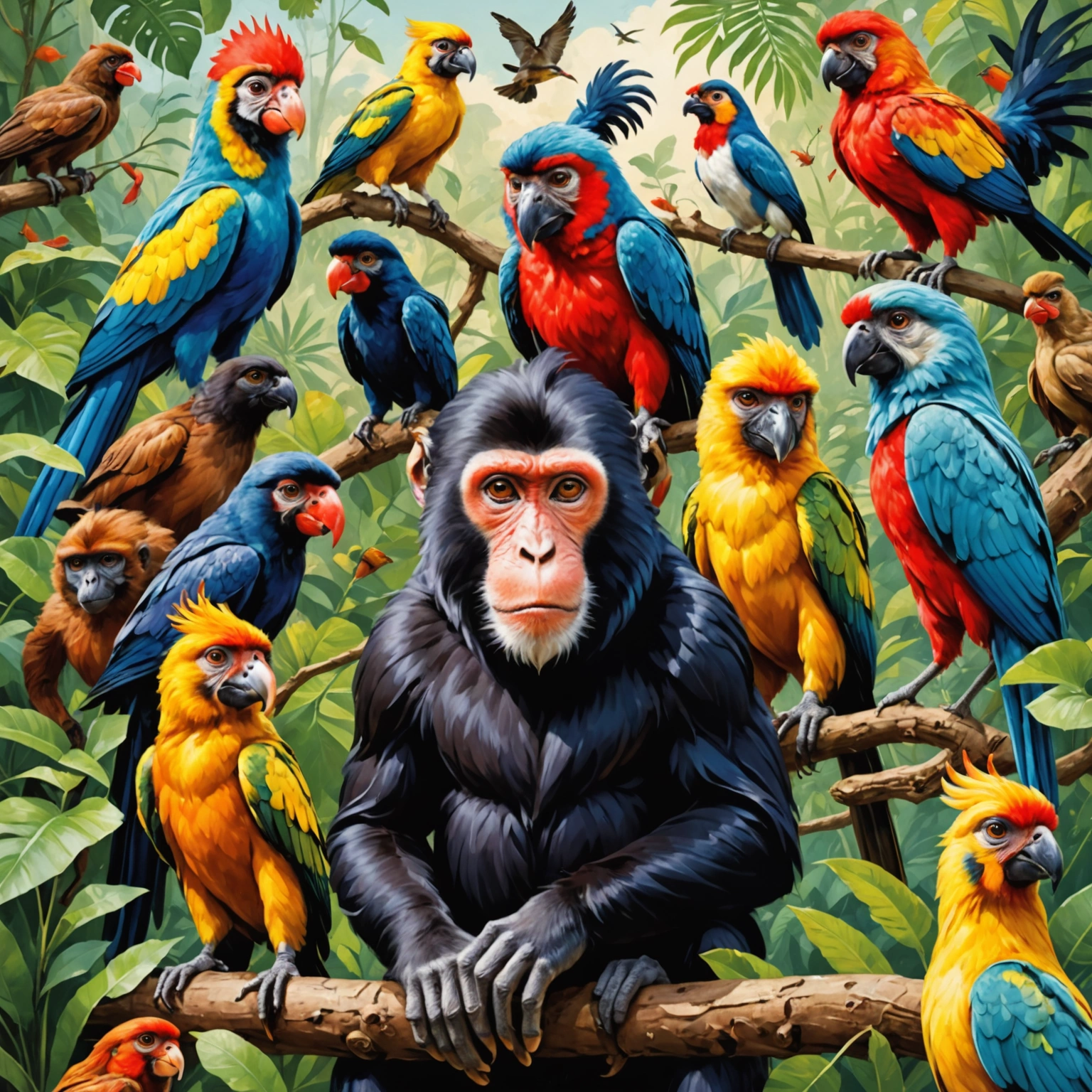 Удивительный мир животных: от видов обезьян до курицы с хохолком