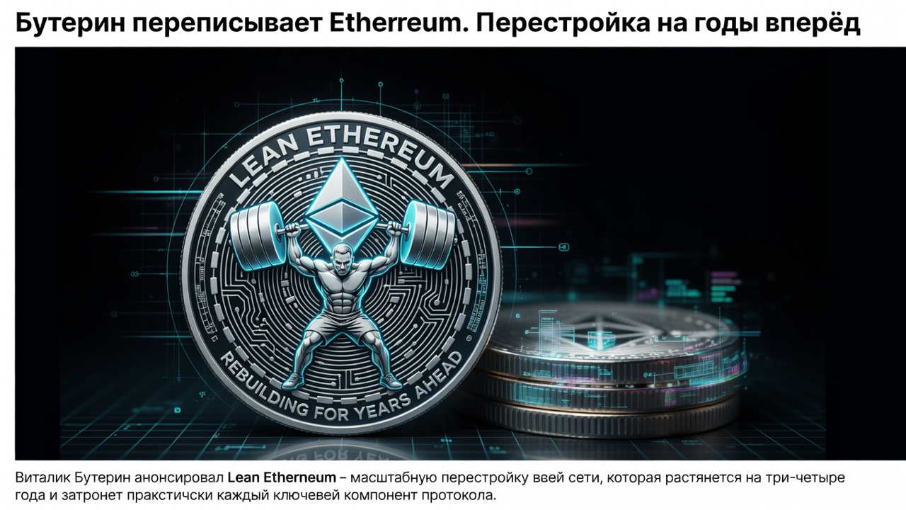 Бутерин переписывает Ethereum. Перестройка на годы вперёд